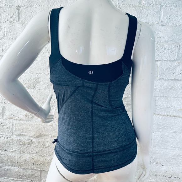 Lululemon atlética top gray  black size 4 - Picture 3 of 8